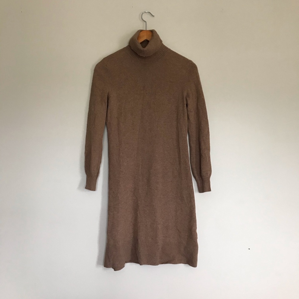 L.L. Bean Camel Colored Sweater Dress